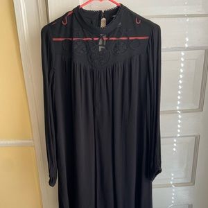 Forever 21 Black Long-sleeve Mini Dress